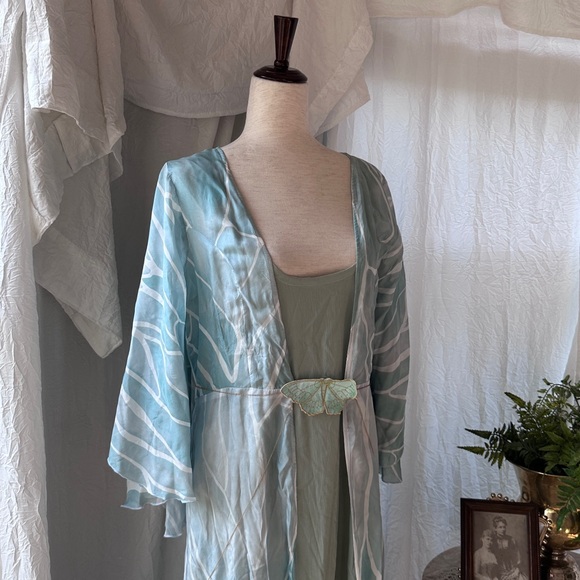 Nour & The Merchant Fairycore Flowy Powder Blue Butterfly Dress - Picture 9 of 10